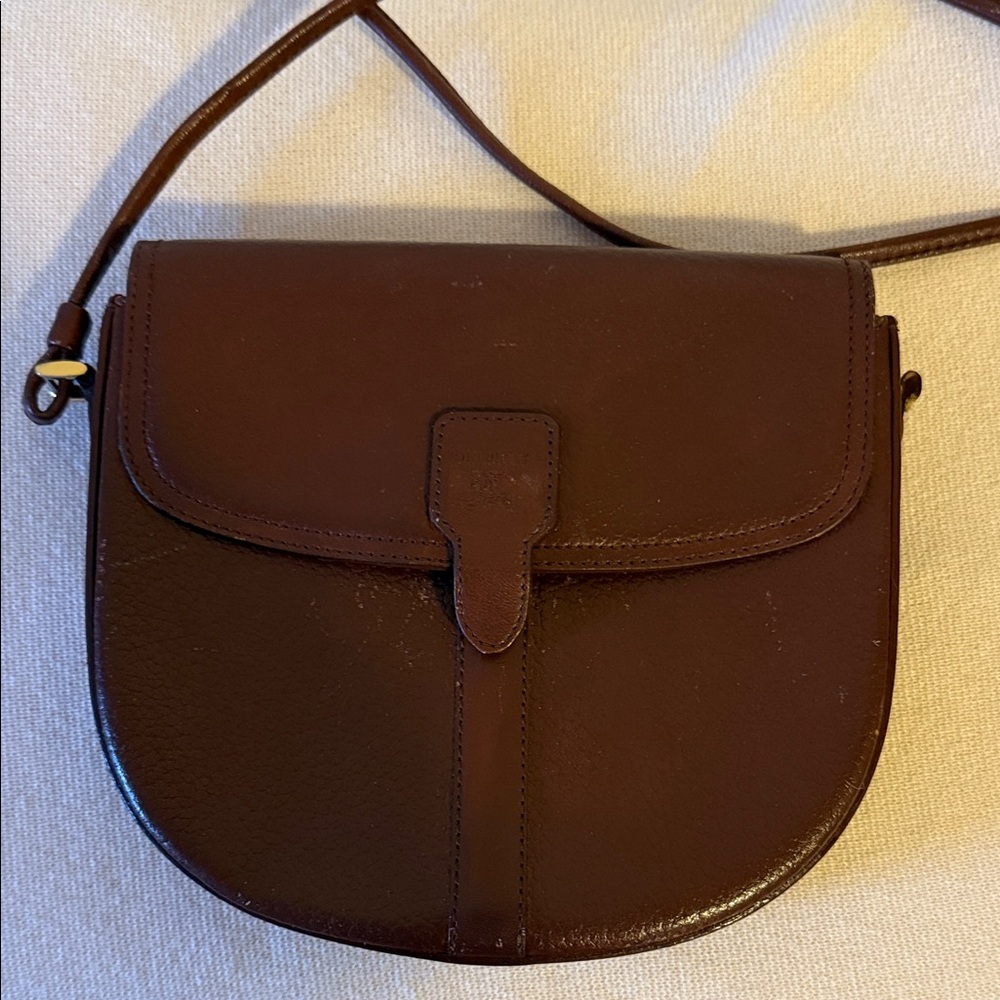 Elegant Burberry Brown Leather Crossbody Bag